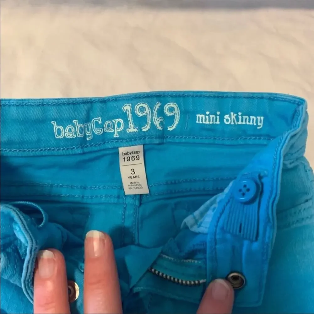 Baby Gap Mini Skinny Bright Blue Jeans 3yrs old